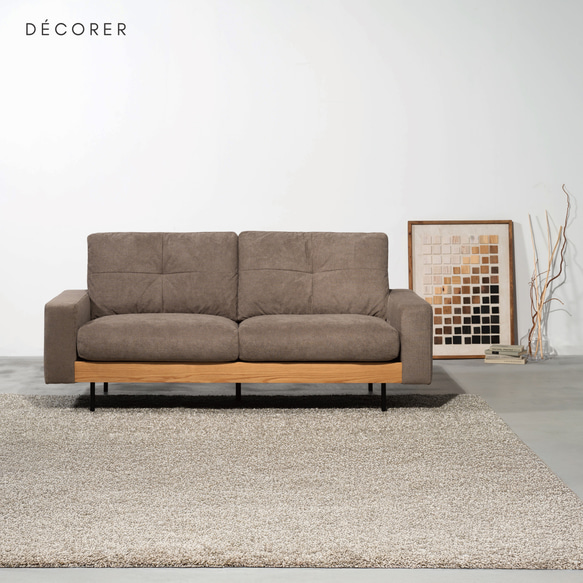 2人掛け・3人掛けソファ chan ソファ「レオ」3人掛け 幅195cm #5アイボリー色 脚部全2色 | 【公式