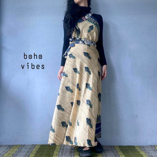 Creema限定送料無料】オールドサリー シルク リメイク 巻きスカート