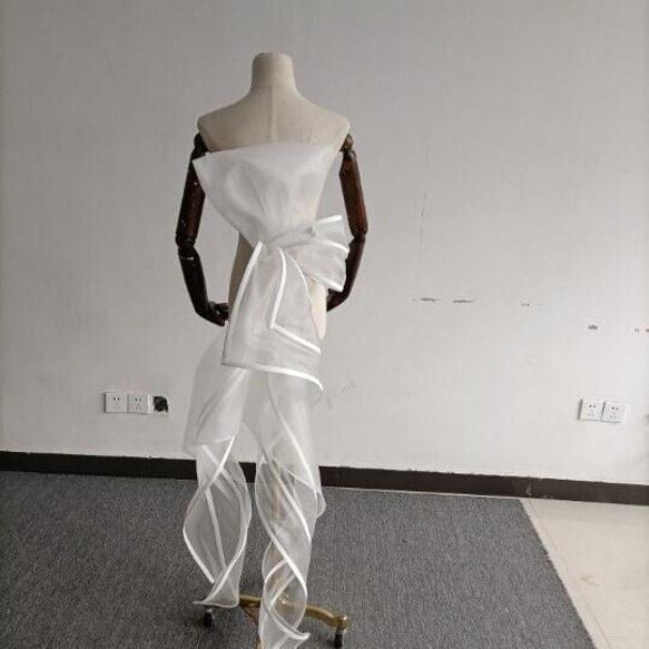 送料無料！ウエディングドレスアレンジ バックリボン トレーン 帯  