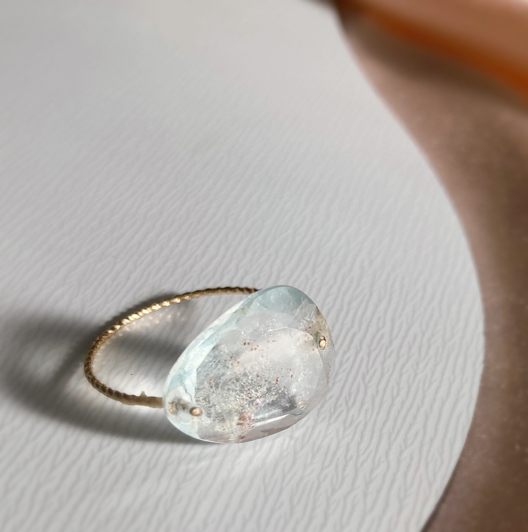Prana✴︎aqua✴︎アクアマリン✴︎k14gfリング