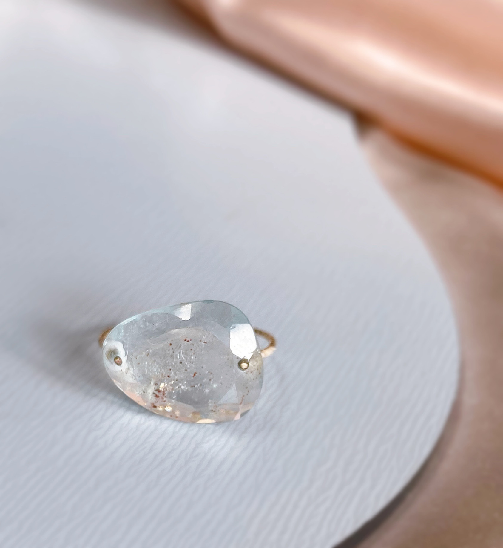 Prana✴︎aqua✴︎アクアマリン✴︎k14gfリング