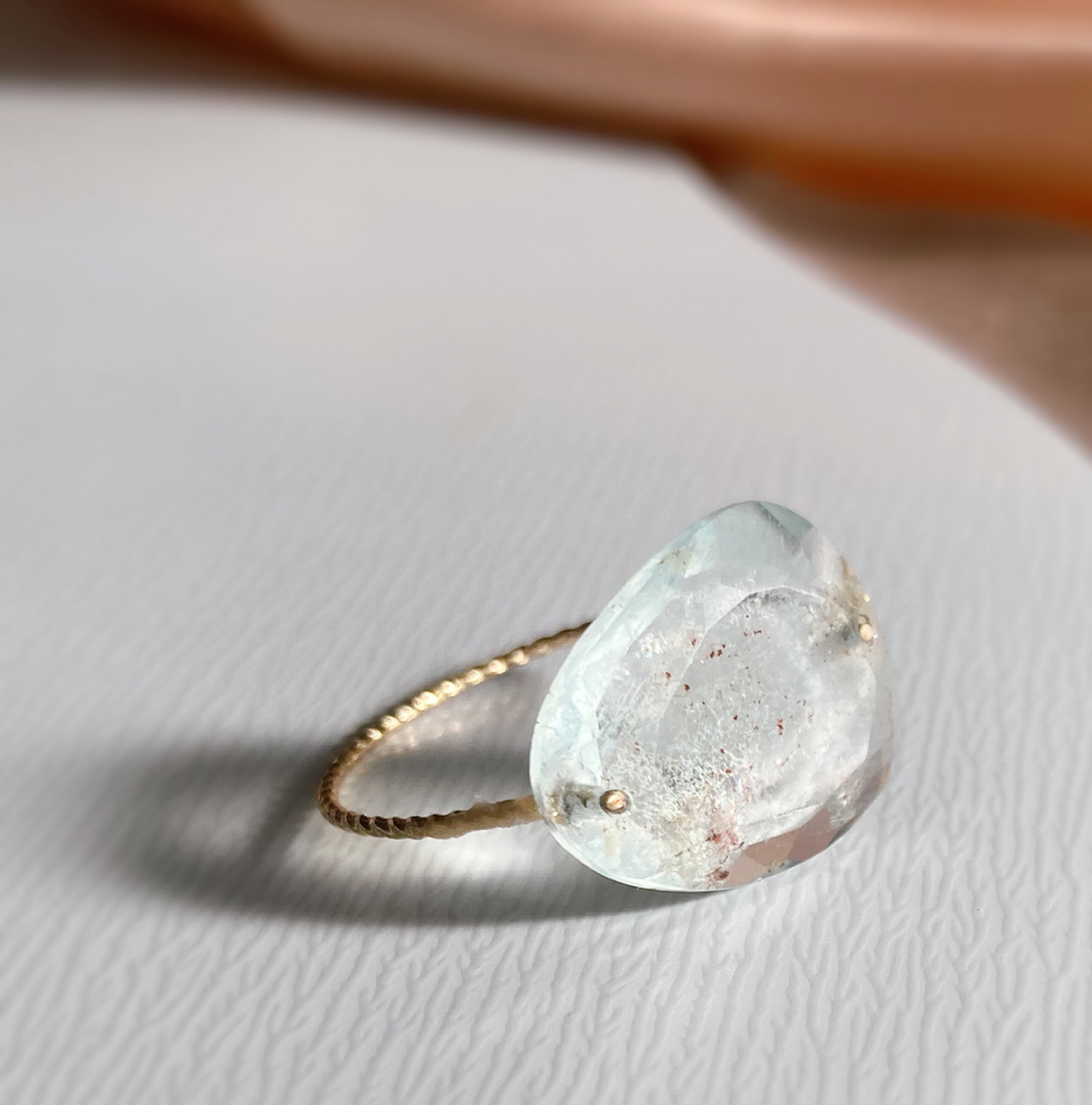 Prana✴︎aqua✴︎アクアマリン✴︎k14gfリング