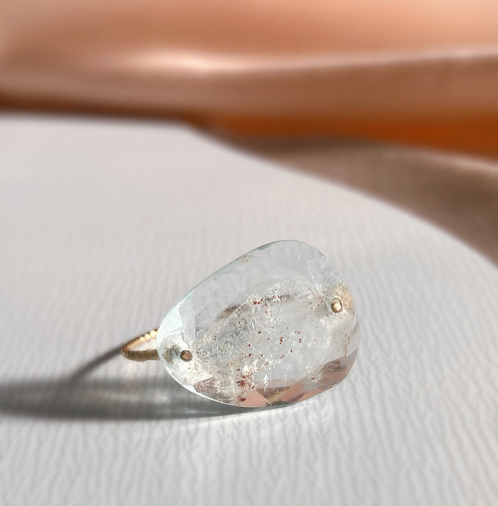 Prana✴︎aqua✴︎アクアマリン✴︎k14gfリング