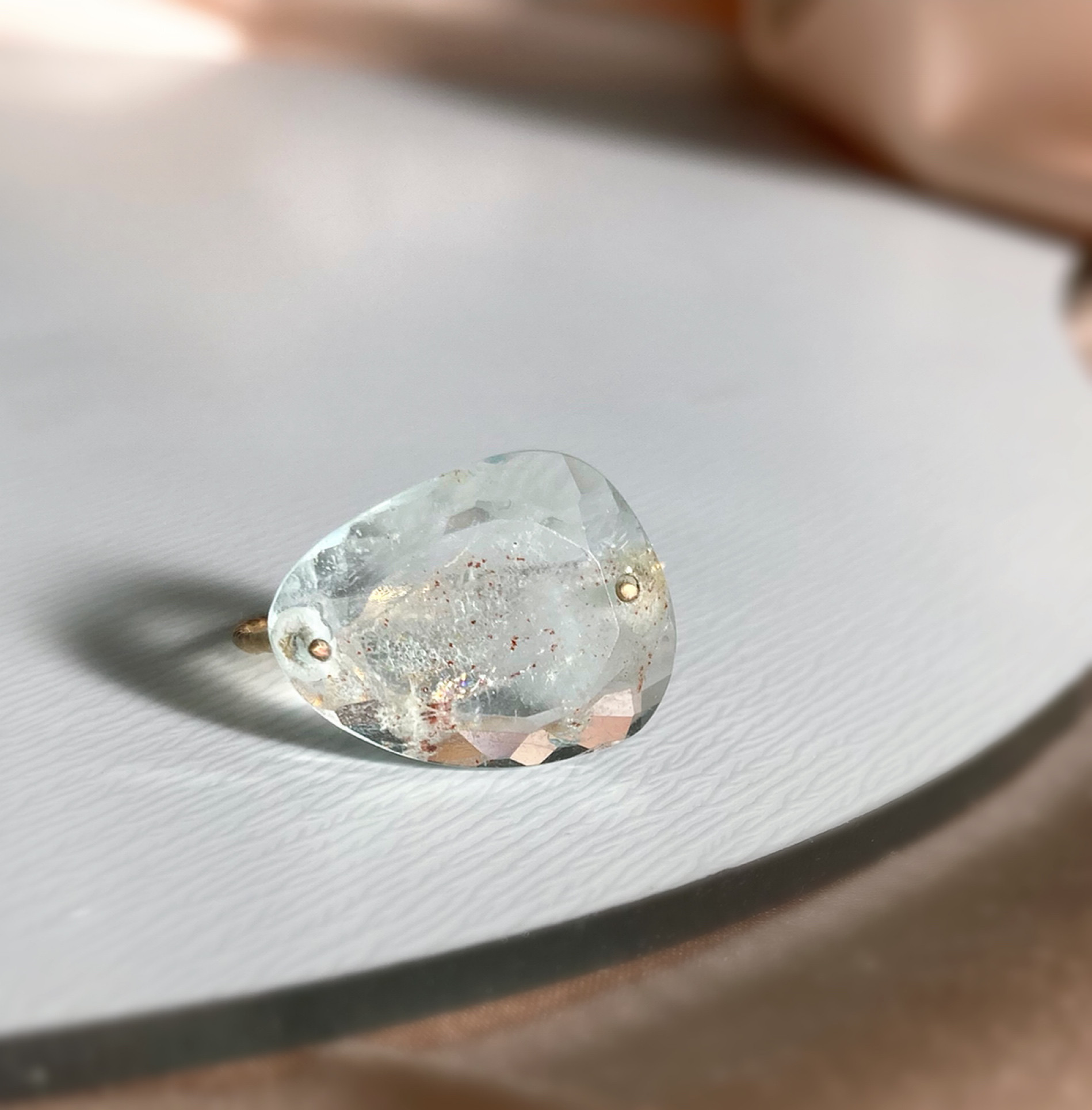 Prana✴︎aqua✴︎アクアマリン✴︎k14gfリング