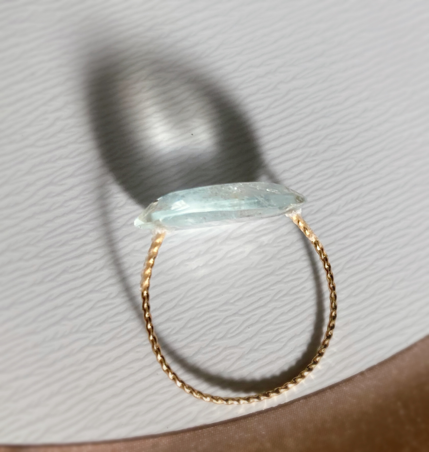 Prana✴︎aqua✴︎アクアマリン✴︎k14gfリング