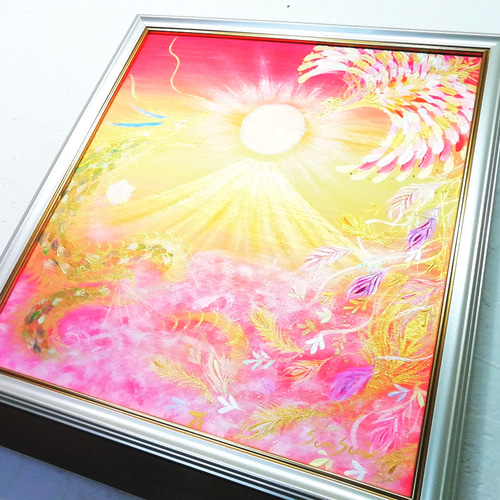 風水開運画『幸せ雲の金富士』☆ 風水開運絵画❀福招く幸せ雲❀ - メルカリ