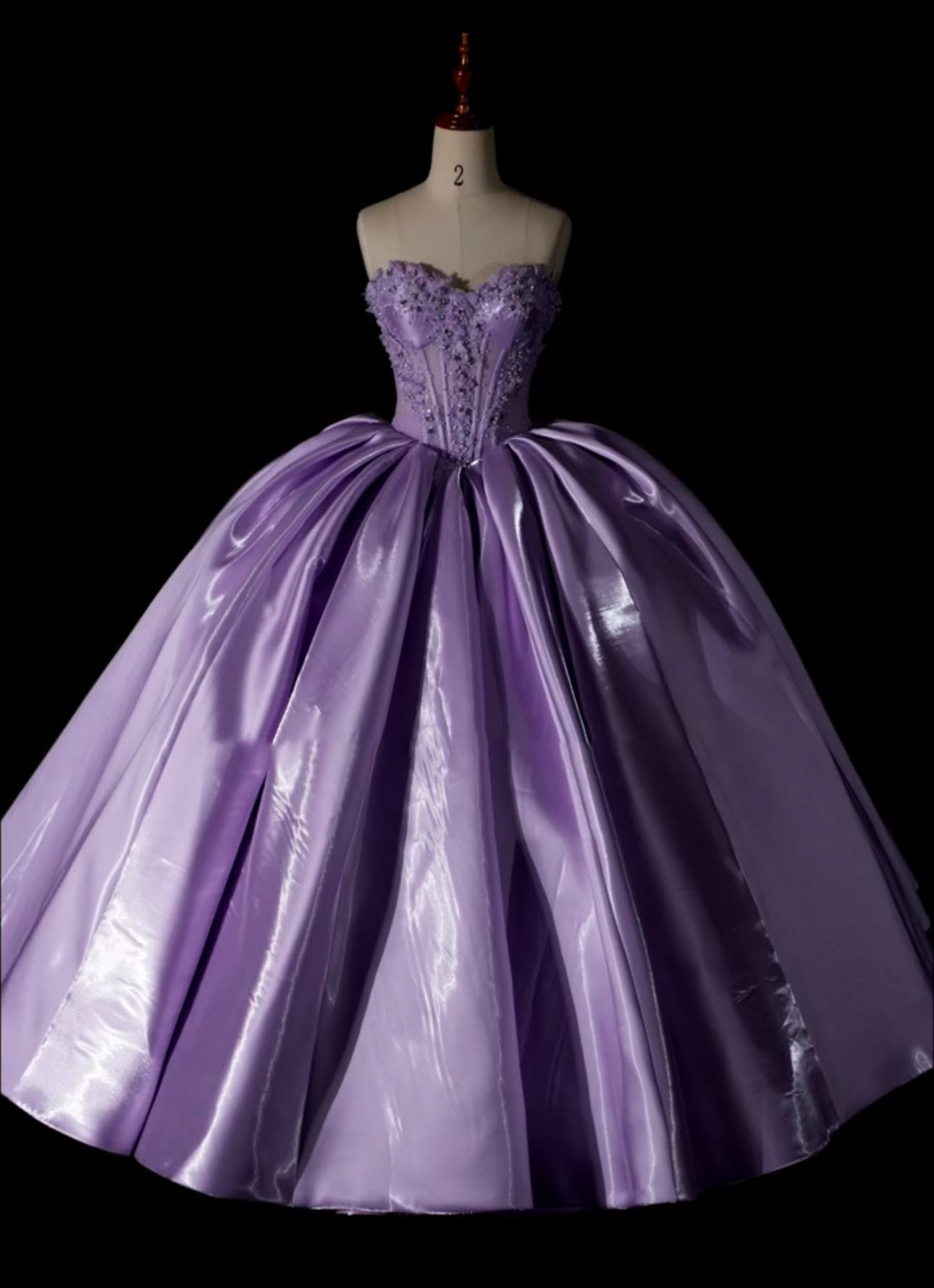激売れ人気商品！ビスチェライン　ラベンダー色　オーロラ　紫　編み上げ　サイズオーダー可能　カラードレス前ドル二次会披露宴