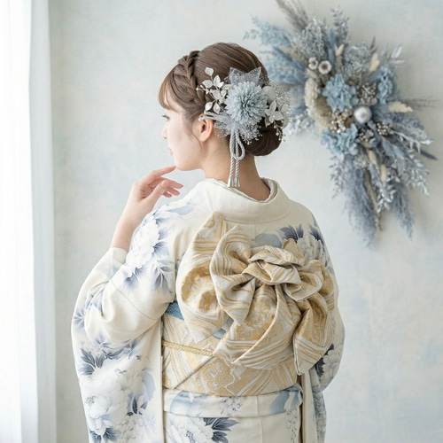 シルバーマム×アクセサリー 成人式 卒業式 結婚式 前撮り 和装 ヘア