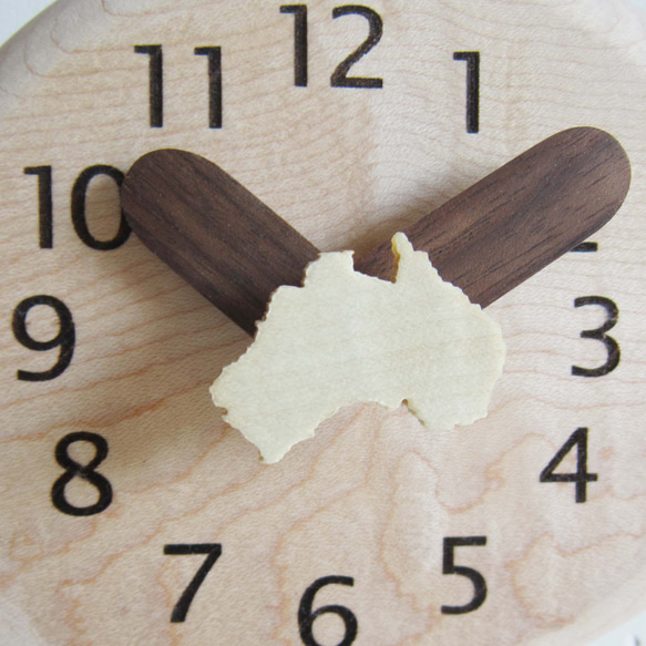 しあわせなカンガルー　掛け時計 4枚目の画像