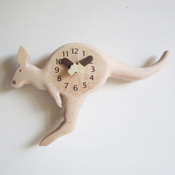 しあわせなカンガルー　掛け時計 1枚目の画像