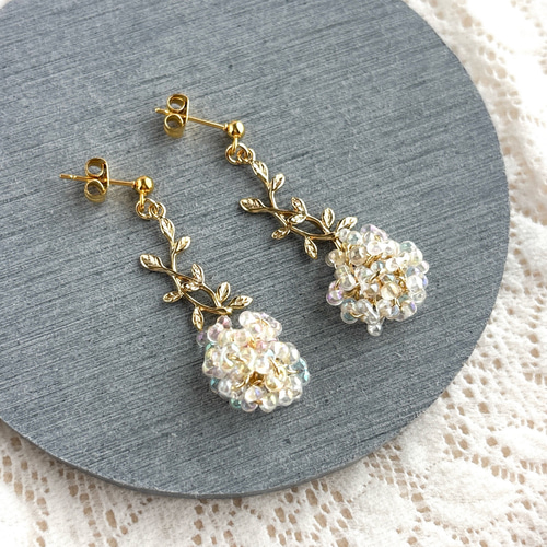 No.217 チェコビーズ ファルファーレのピアス ハンドメイド No.217 チェコビーズ ファルファーレのピアス ハンドメイド