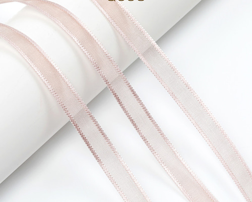 Q598 15m オーガンジーリボン 装飾リボン 約1cm 3 x（5m） DIYパーツ