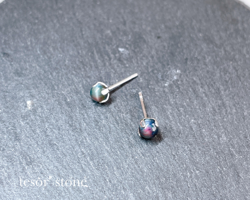シェル タイガーアイ ピアス/新品未使用 yy72-22.jpg