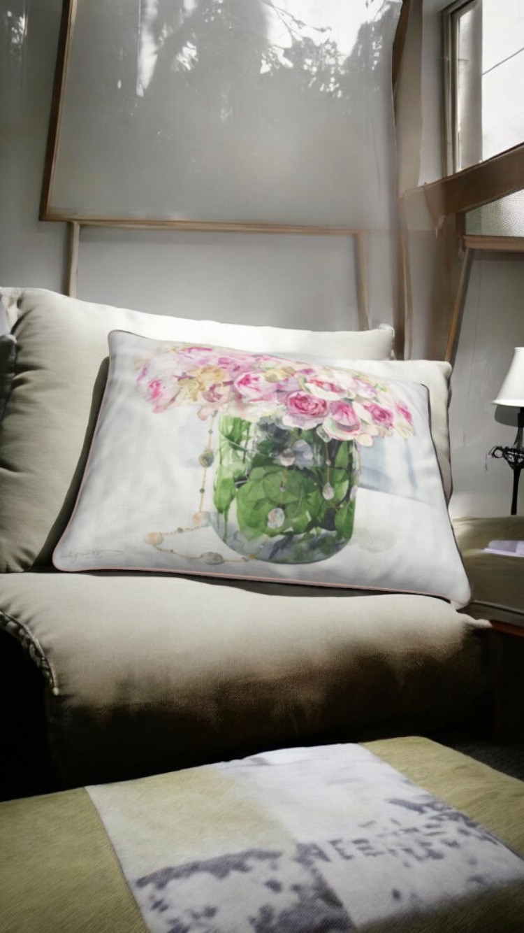 ベルベットクッション　　長方形55x40cm 16,500円