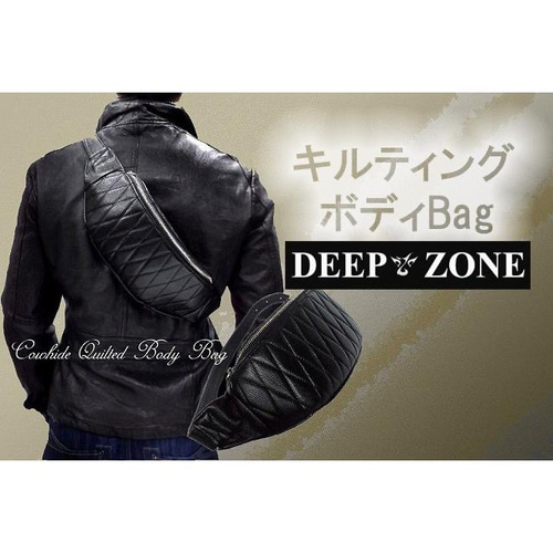 ボディバッグ メンズ キルティング 黒 バイカー ライダース ボディ