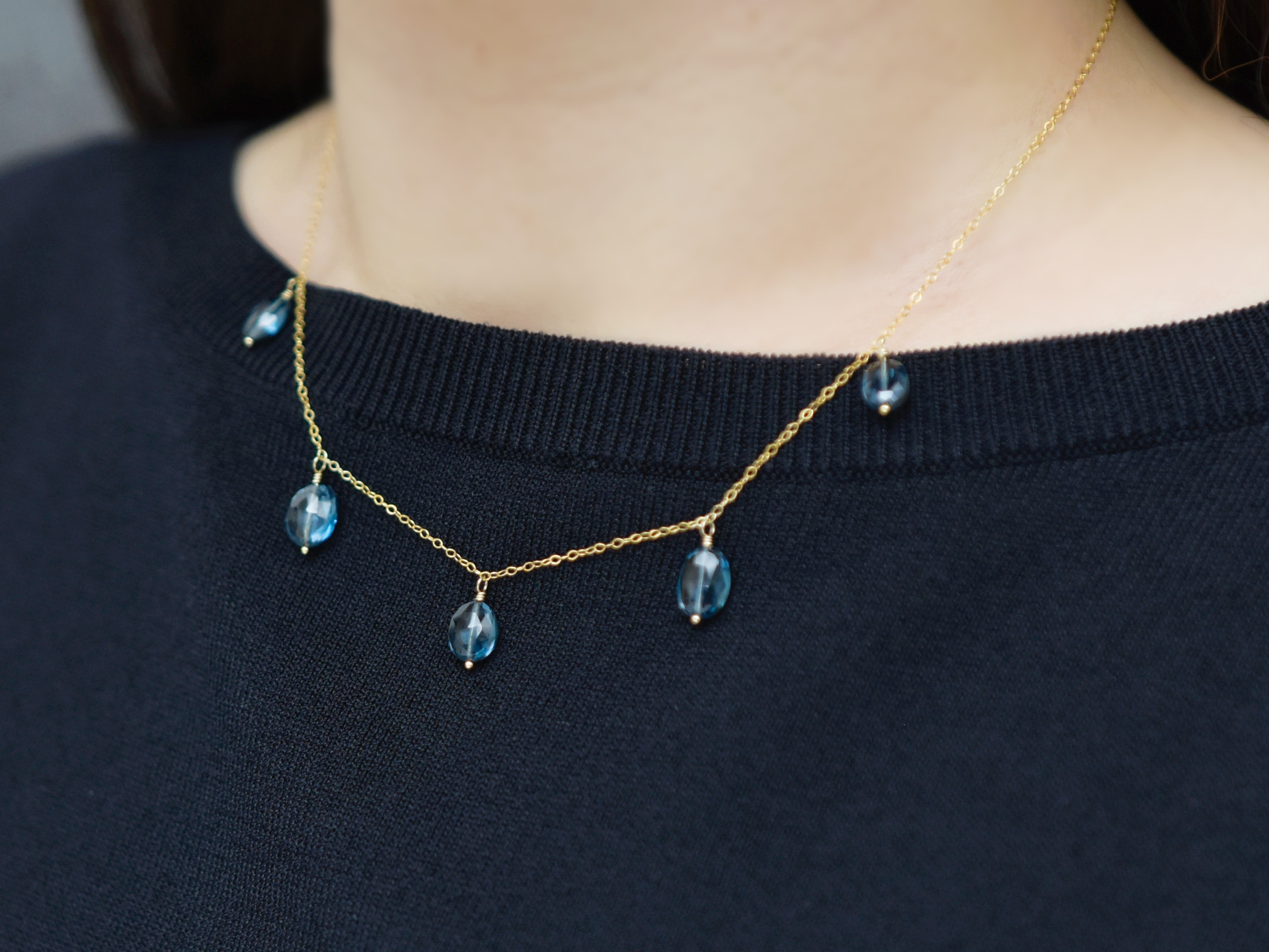 2点限定 ▶︎ ご褒美 ロンドンブルー トパーズ 天然石 11月誕生石 ▶︎ ネックレス 14kgf