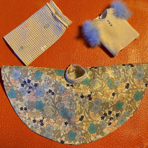 22cmサイズ 1/6ドールお洋服3点セット【リバティTabitha柄