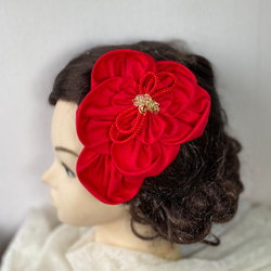 七五三　七五三髪飾り　ヘッドドレス　着物髪飾り　リメイク髪飾り　048 楽天市場】七五三 髪飾り つまみ細工 カレン | 753 花 ヘッドドレス 3