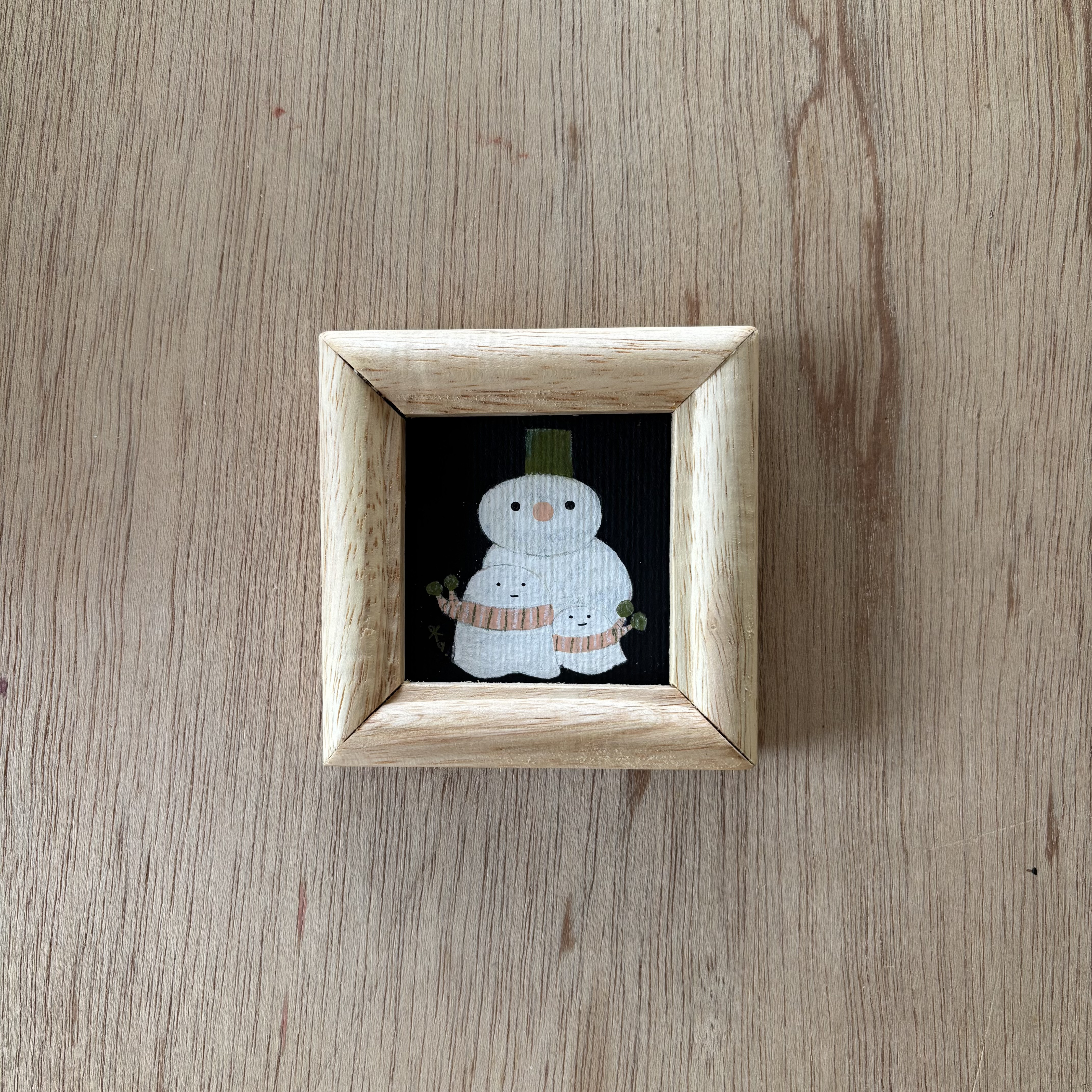 「雪のあとには」ミニ額　原画