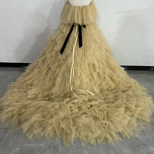 3waysクリームイエローカラードレス オフショルダー 韓国風ドレス