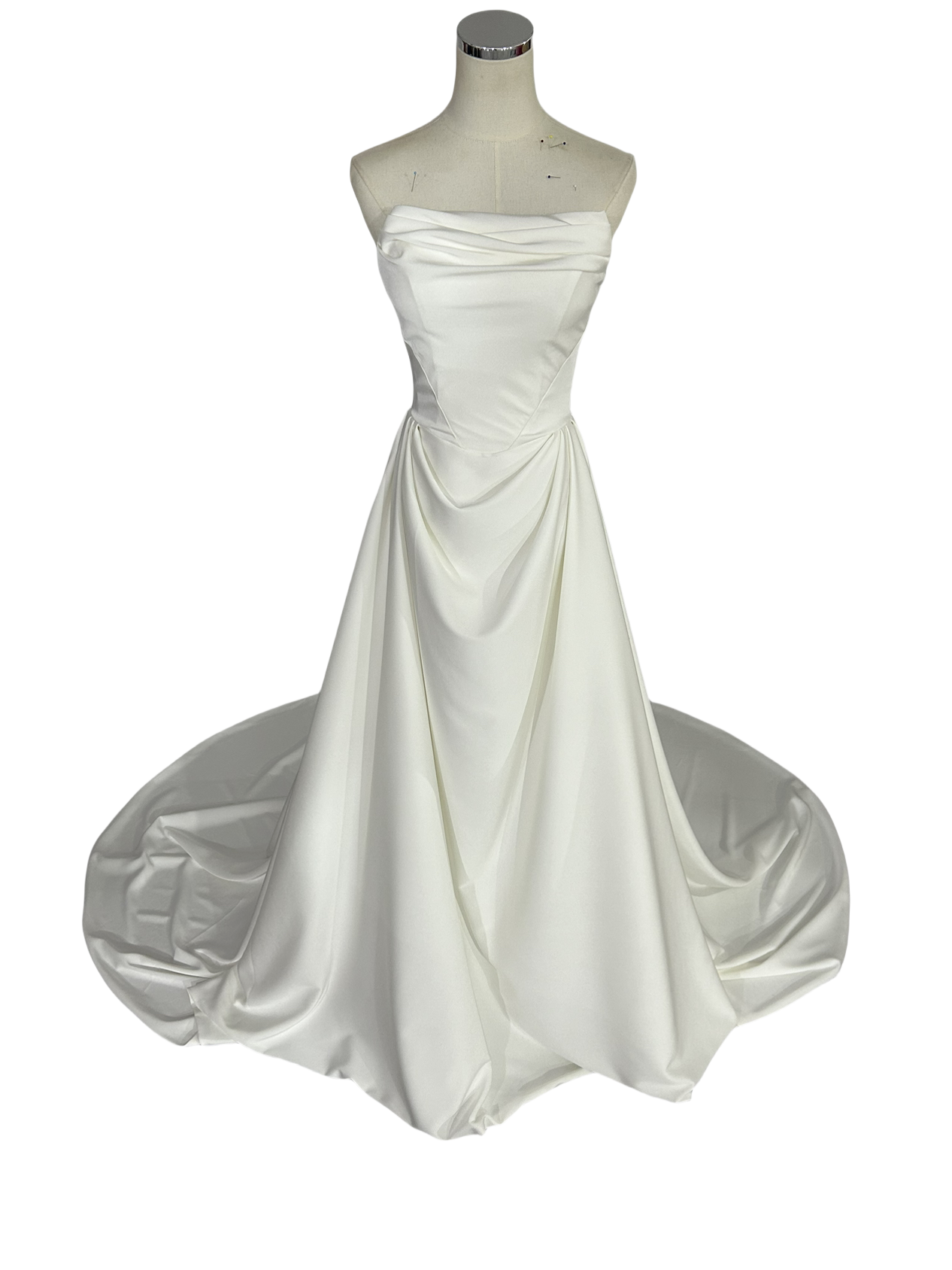 ウェディングドレス ベアトップ 滑らか エレガント オフホワイト 色直し 結婚式