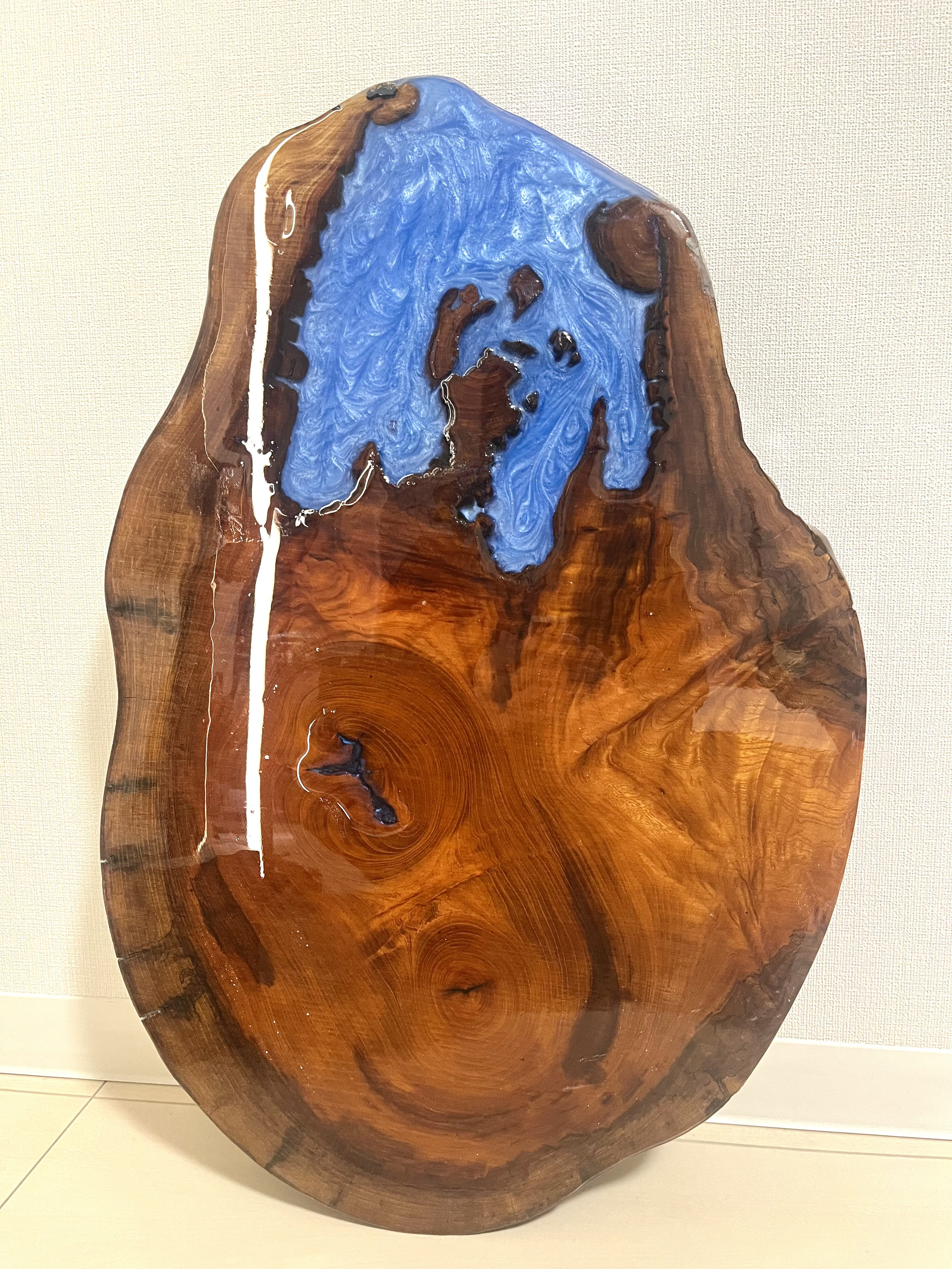 レジンサイドテーブル【欅×レジン】 ※天板のみ