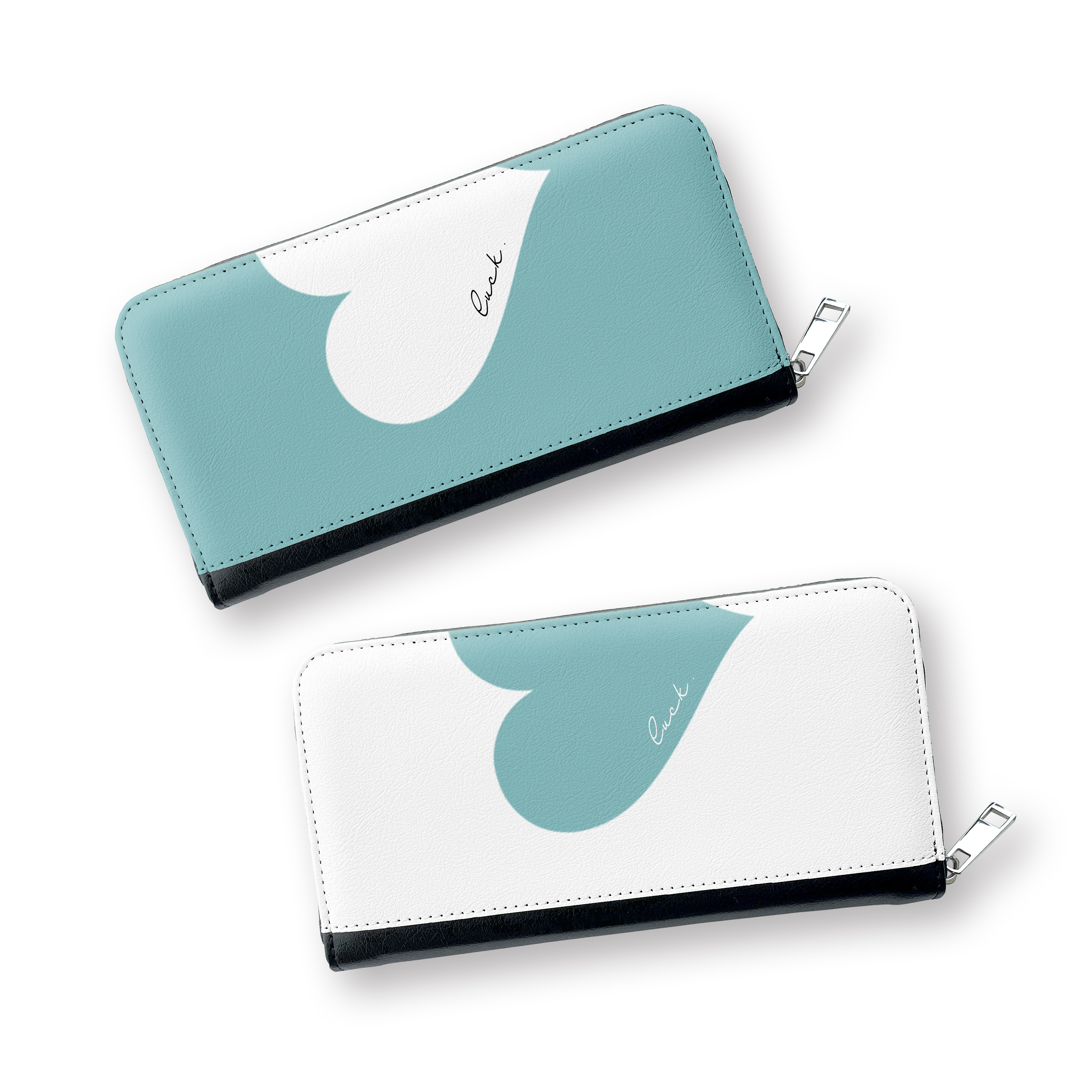 Big Heart♡ターコイズブルー　長財布　ハート