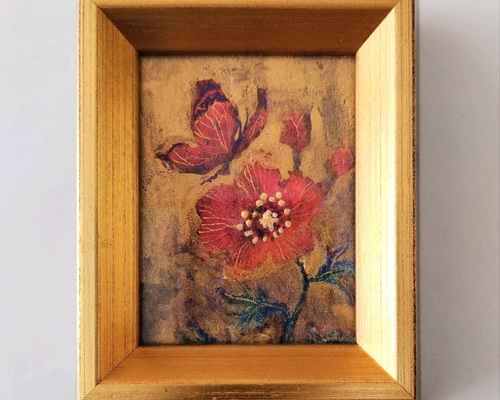 ネット限定】 絵画 花 アネモネ 木製額装 絵画 - 絵画
