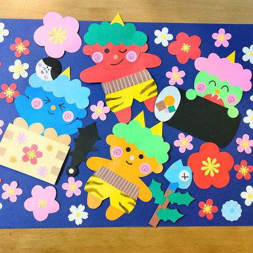 アルバム飾り　クラフトパンチ　節分　オーダー受付中(^^)v アルバム飾り クラフトパンチ 節分 オーダー受付中(^^)v