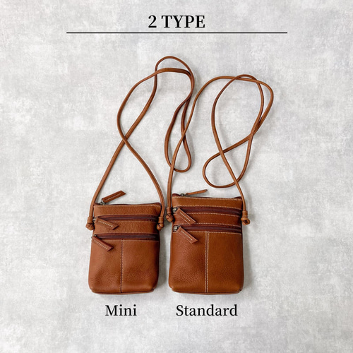 本革 サコッシュ スマホポーチ スマホショルダー ショルダーポーチ