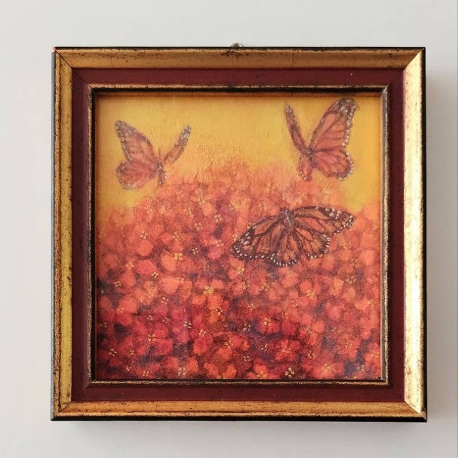 絵画　秋3  原画　額縁無し　A4サイズ 魅力的な ブランド品専門の 原画 額縁無し A4サイズ 絵画 秋3
