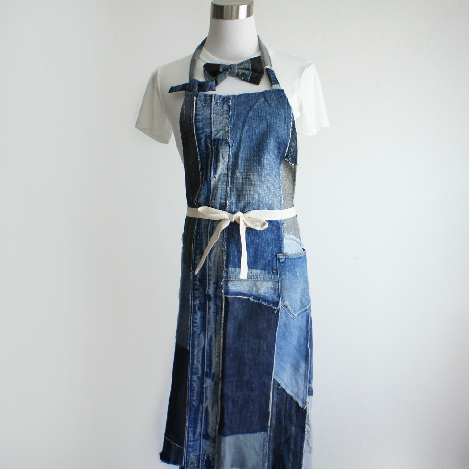 ap-249 パッチワークデニムエプロン