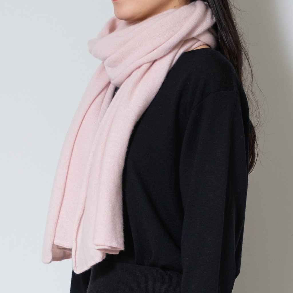 100% カシミヤ ライトウェイト ストール Light Pink 17,666円