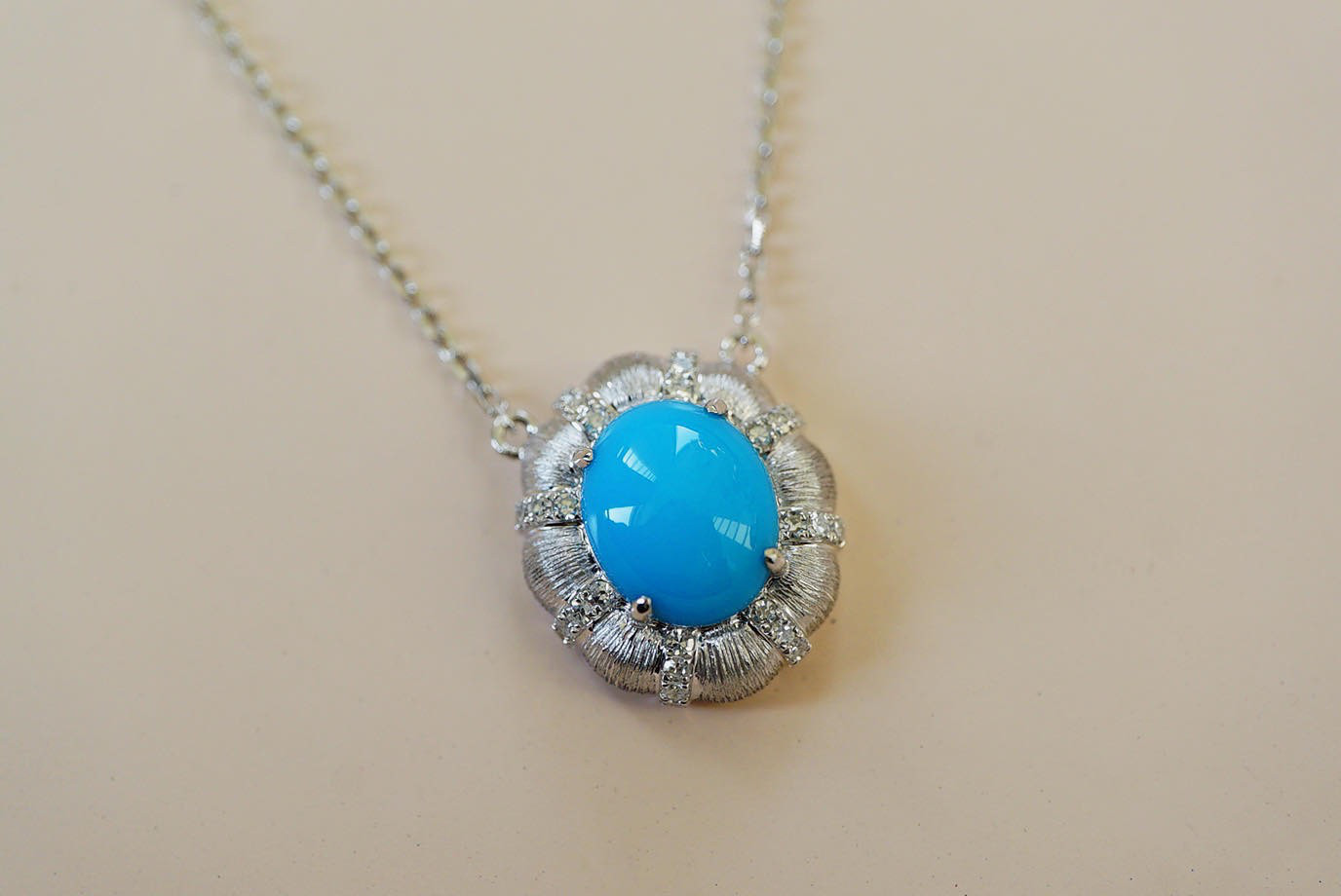 「眠り姫」K18ゴールド　成功・繁栄・健やかな体・旅の安全　12月の誕生石　アリゾナトルコ石　ターコイズ　ペンダントのみ