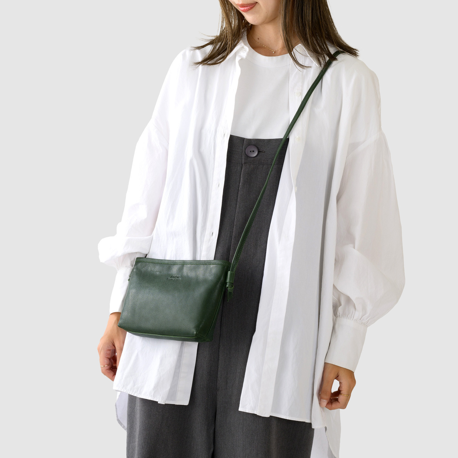 アノン ゴートレザー・袋縫いミニショルダーバッグ（横型）ポーチ 買い物 旅行 ANON [SL-G-1729]