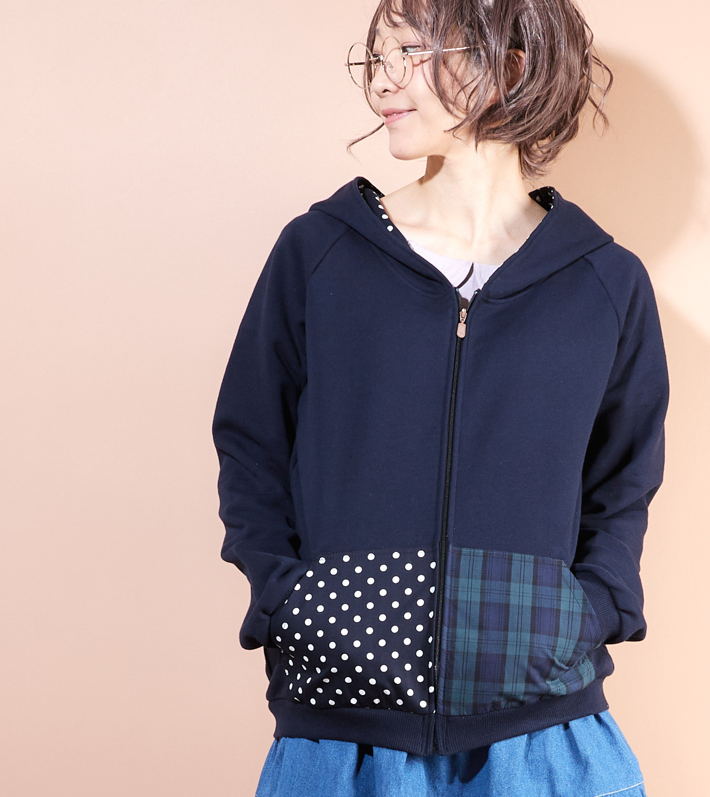 new定番フーディー♡ネイビー