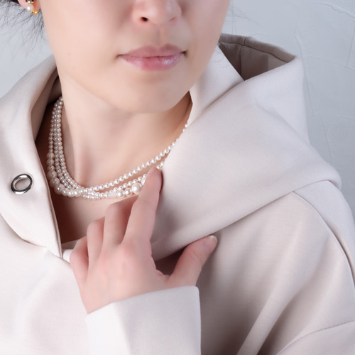 パール３連ネックレス niana ネックレス パール3連ネックレス レディース : ZOZOTOWN