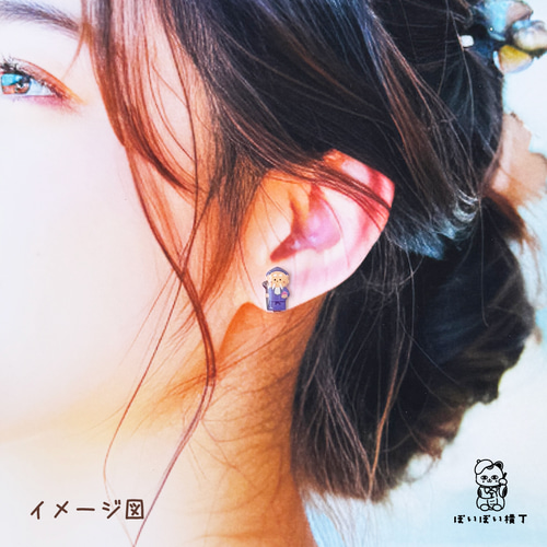 4つ選べる】お正月、七福神のピアス・ノンホールピアス ピアス