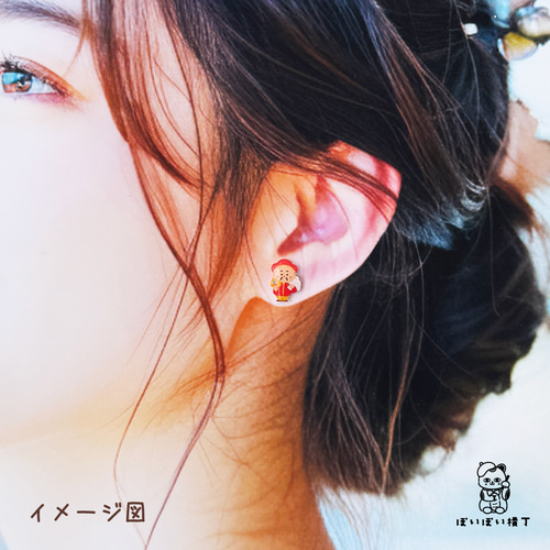 4つ選べる】お正月、七福神のピアス・ノンホールピアス ピアス