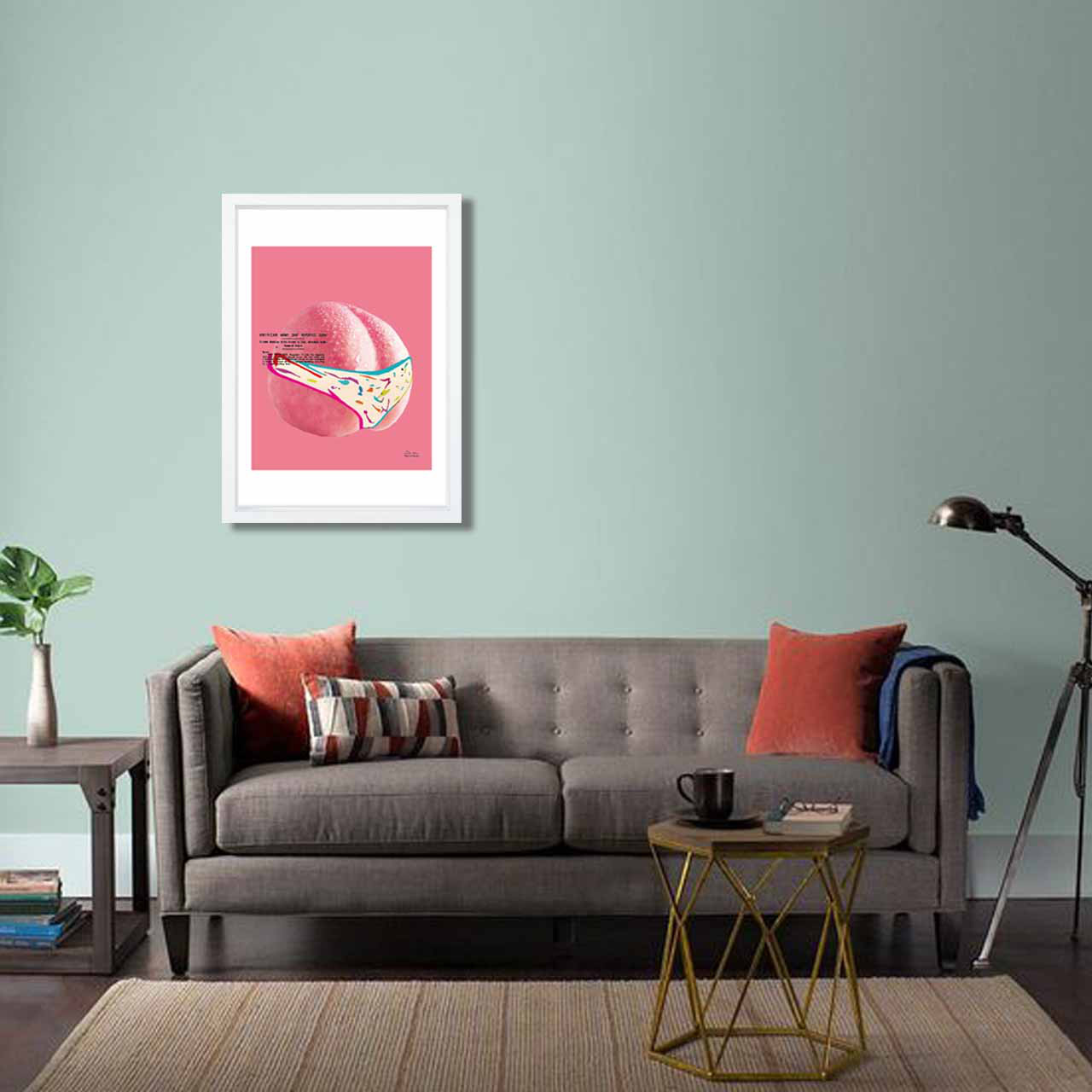 Pop Peach　お気に入り8000件突破　イラスト　ポスター　A4〜A1　アート  アートポスター　3277