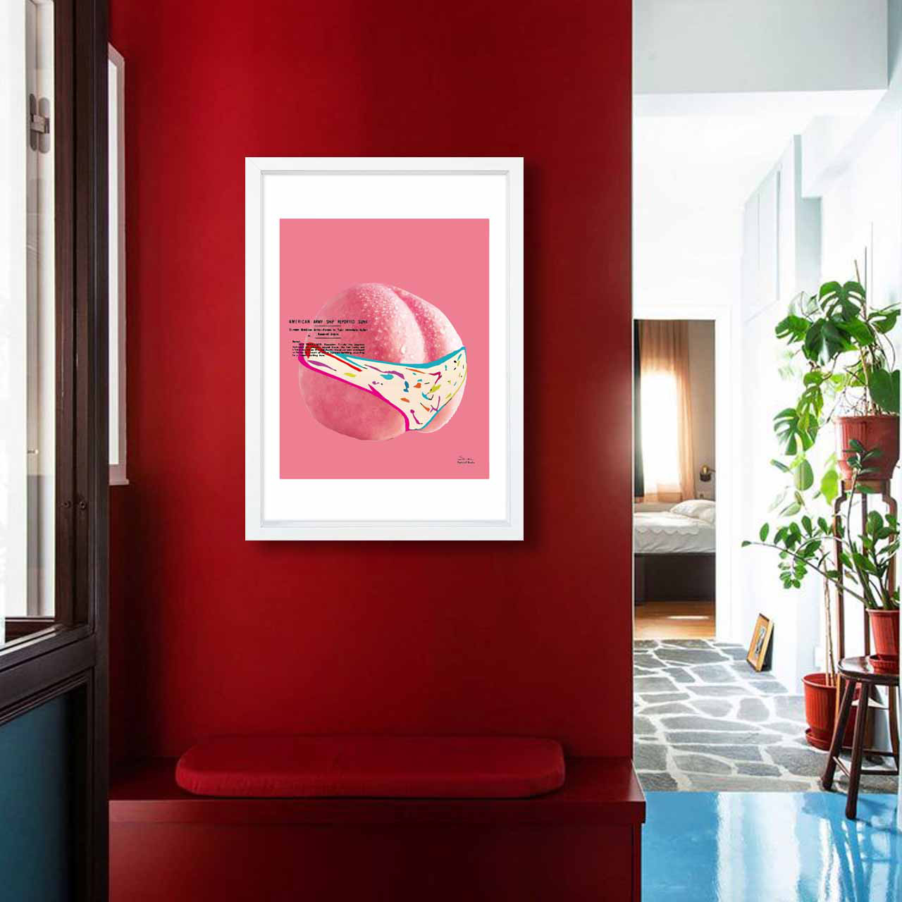 Pop Peach　お気に入り8000件突破　イラスト　ポスター　A4〜A1　アート  アートポスター　3277