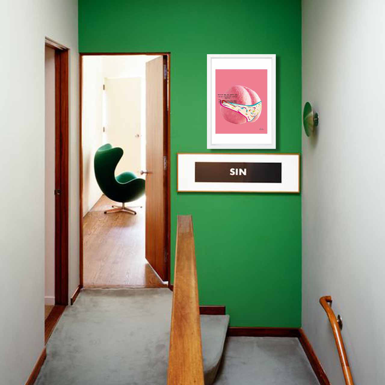 Pop Peach　お気に入り8000件突破　イラスト　ポスター　A4〜A1　アート  アートポスター　3277