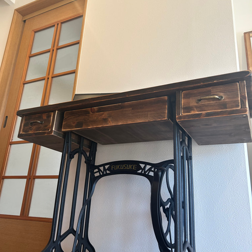 一品物 アンティークで男前なミシンテーブル デスク ミシン台