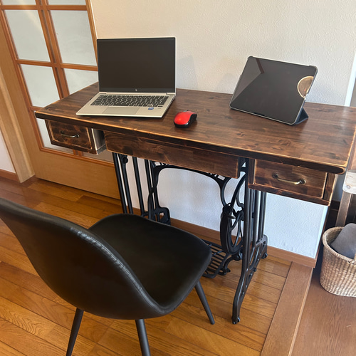 一品物 アンティークで男前なミシンテーブル デスク ミシン台