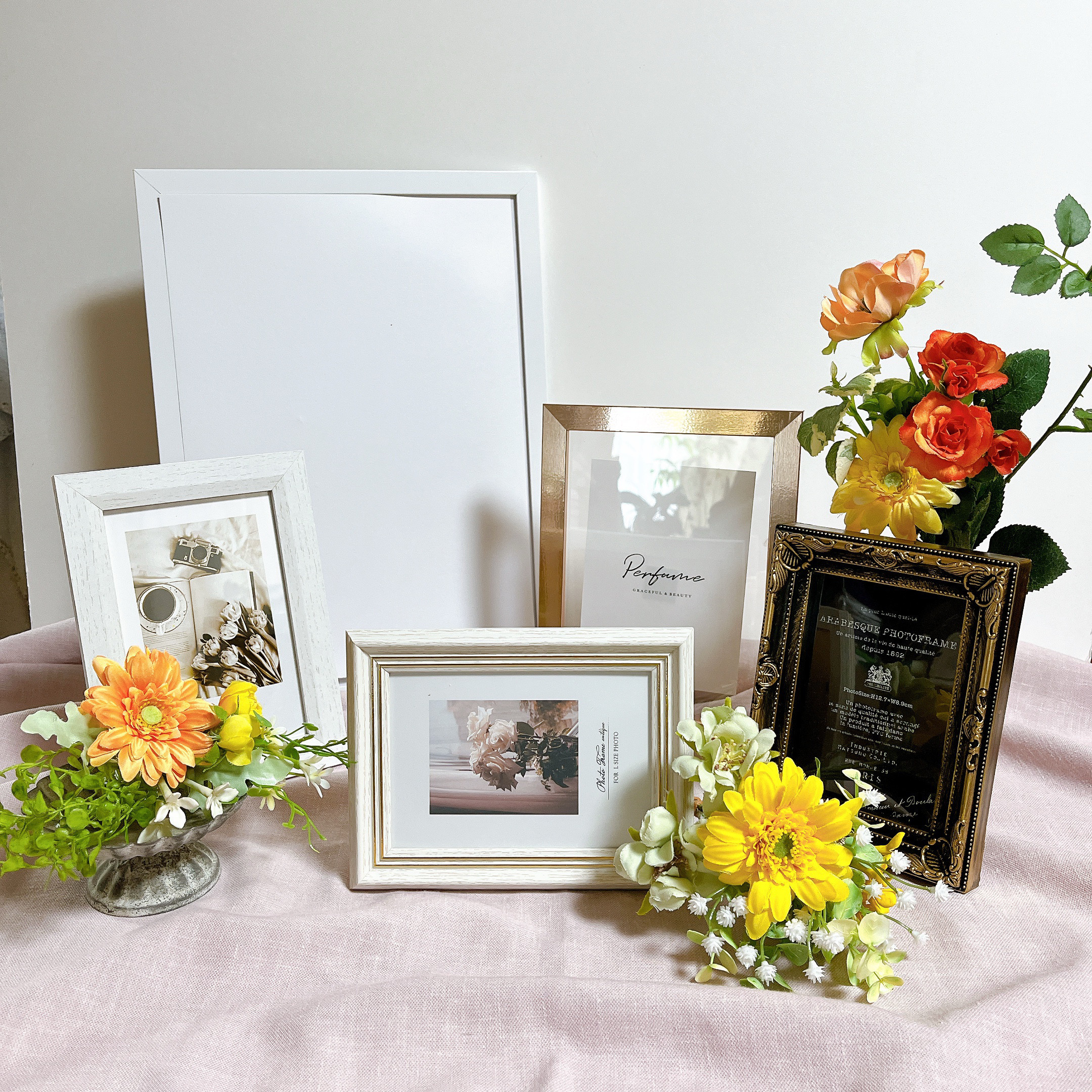 ウェルカムスペース　フォトウエディング　結婚式会場　お迎えのお花　写真立て　フォトスペース