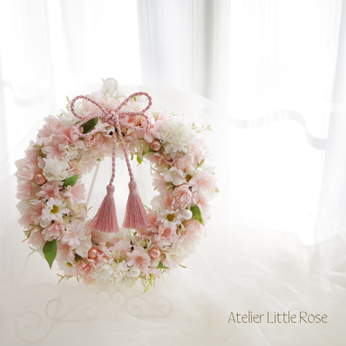 再販】桜が咲き誇る＊願いを込めた「叶結びの桜リース」ひな祭り・春の