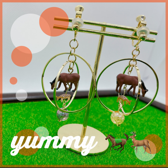 馬鹿 ミニチュアピアス・イヤリング」 ピアス（フープ） yummy 通販 