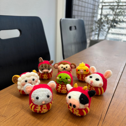 お*ん様 羊毛フェルト　十二支　縁起物 お*ん様 羊毛フェルト 十二支 縁起物 お*ん様 羊毛フェルト 十二支 縁起物