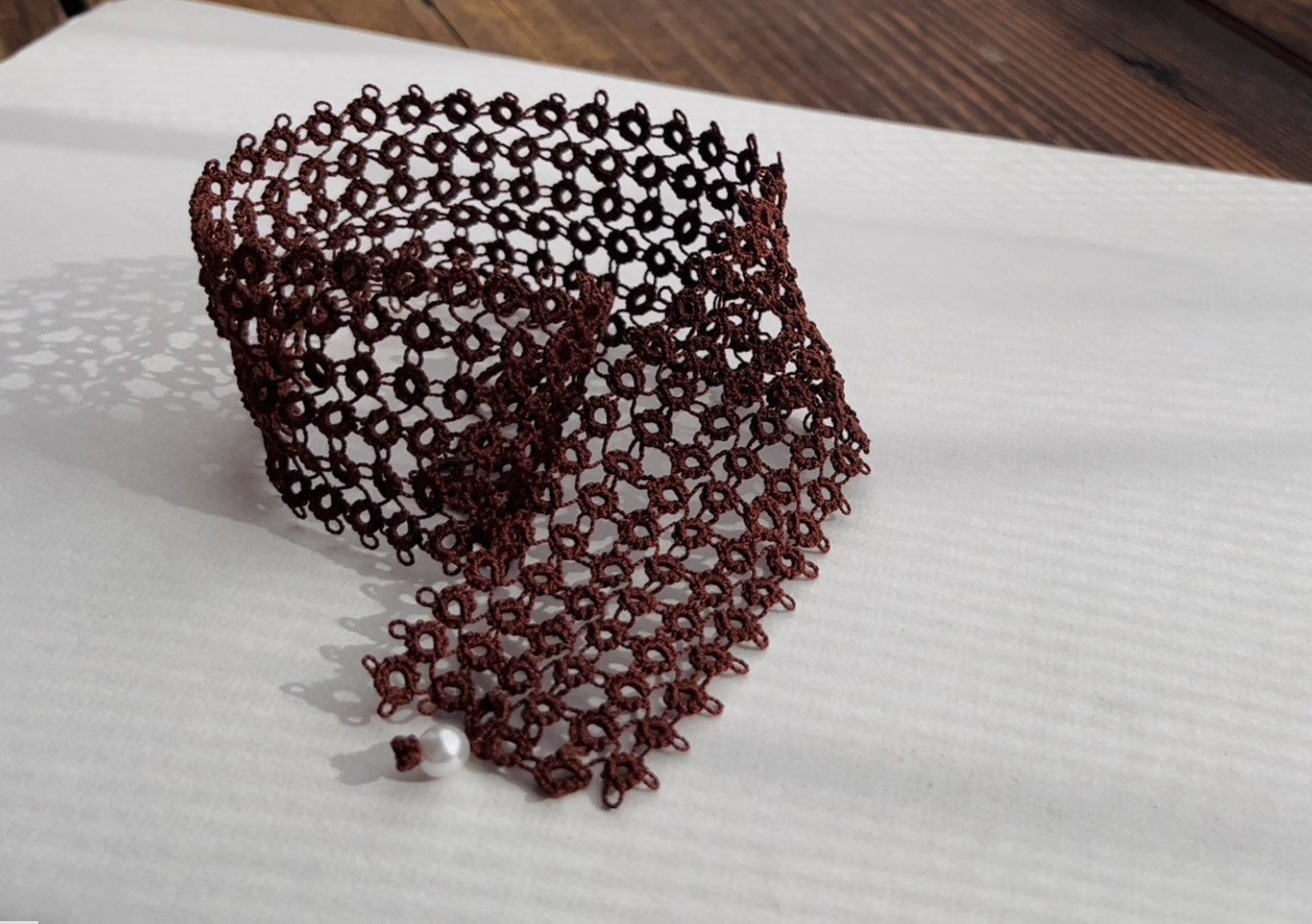 茶色いチョーカー(robel)　金属フリー