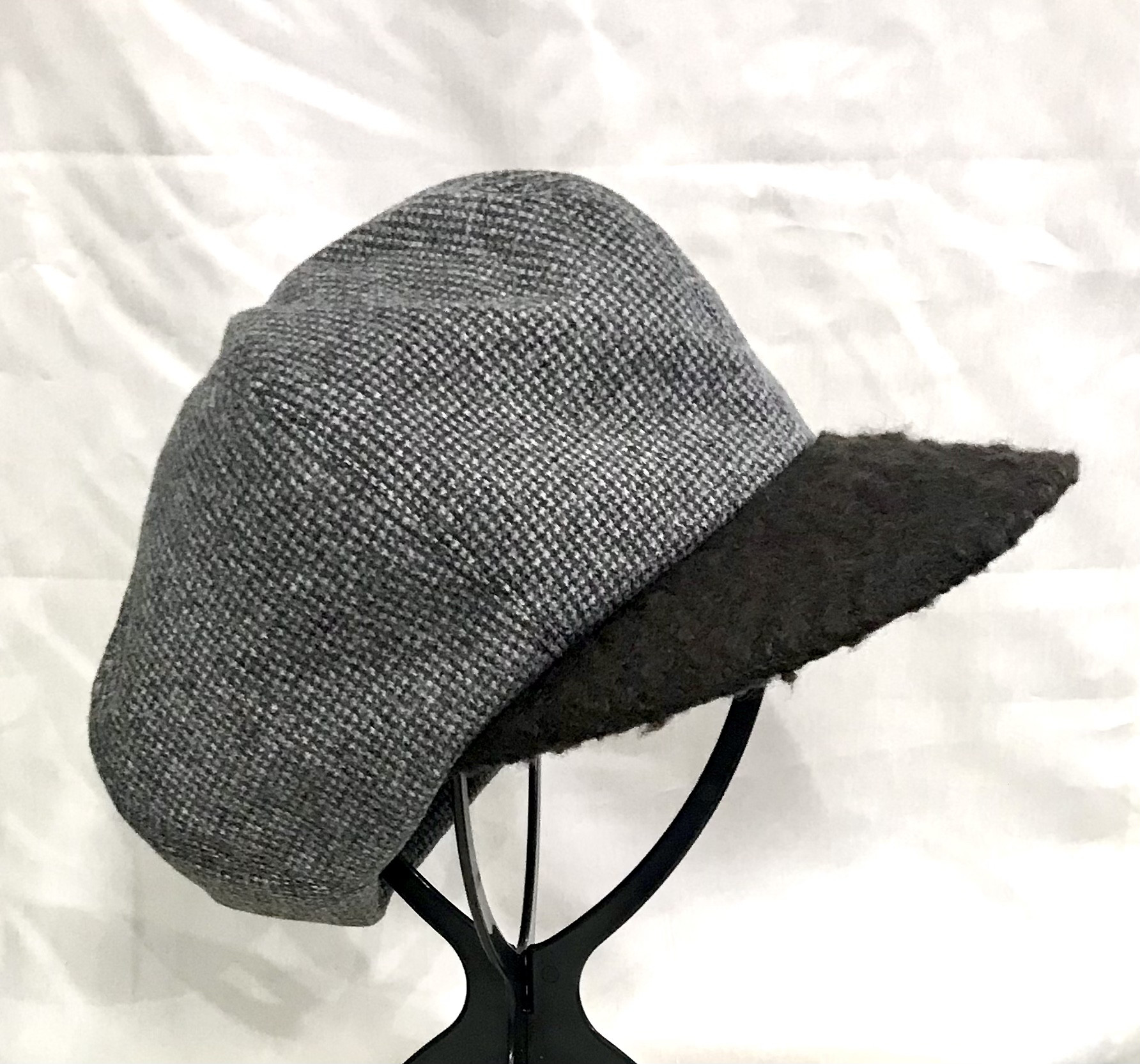 【キャスケット】あったかボアのレトロなブラウンキャス